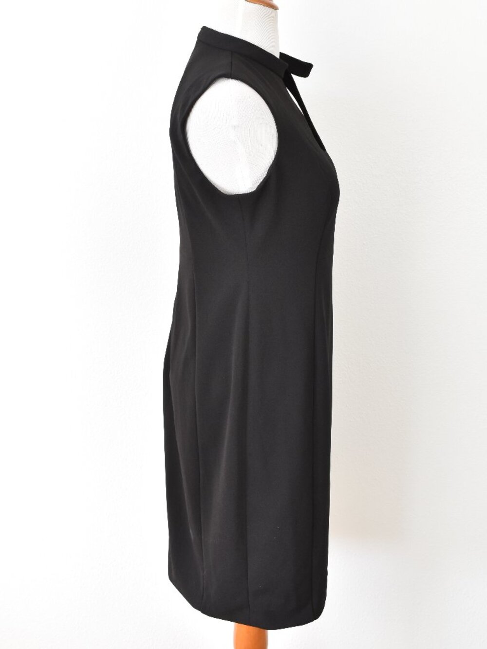 Calvin Klein Mock Tie Neck Sheath Dress Black - 14 - Picture 8 of 10
